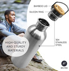 Stainless Steel Water Bottles 32 Oz  Non-insulated Single Wall Metal Water Bot