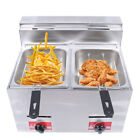 12l Commercial Propane Deep Fryer Countertop Gas Fryer   2baskets Lpg   2 Lids
