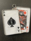 Vintage 4    Stained Glass Leaded Playing Card Suncatcher