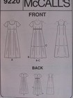 Oop Mccalls 9220 Misses Dress   Slip In 2 Lengths Pattern 6-8-10 12-14-16 Uc