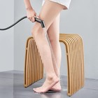 Bamboo Shower Bench  Non-slip Shower Stool   450 Lbs  Waterproof Bathroom Stool