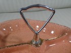 Vintage California Pottery Pink Gold Divided Dish W  Handle Mcm Midcentury Decor