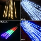 192 Led Lights Meteor Shower Rain Xmas Snowfall Tree String Light Garden Party