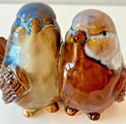 Glazed Art Pottery Ceramic Or Porcelain Small Blue Bird Figurine Love Birds