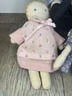 Vtg Primitive Handmade Cloth Rag Dolls Set Of 5 Folk Art
