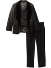 Isaac Mizrahi Boy s 3 Piece Velvet Shawl Collar Formal Tuxedo Suit Set