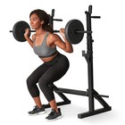 Adjustable Squat Rack Home Gym Steel Squat Barbell Free Bench Press Rack Stands