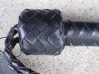 Leather Horse Hair Flogger - Horsehair Whip Whisk - Equestrian Gear - Black