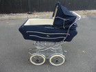 1970 Vintage Giuseppe Perego Baby Pram   Stroller Navy 44  X 40 