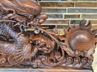 Vintage Large Hand Carved Chinese Dragon Statue 15 