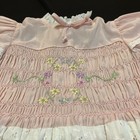 Vintage Children   s Dress Size 6 Polly Flinders Pink Flowers Lace Trim