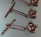 Set Of 3 Antique 18 Century Spanish Sterling Silver Charro Buttons