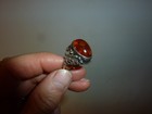Vintage Sterling Silver 925 Floral Vine Amber Stone Ring Sw - Selina Warner 