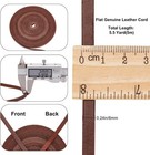Gorgecraft 5m 6mm Flat Genuine Leather Cord Cowhide Strips Braiding    