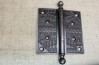 2 Old Door Hinges Ball Tip 5 X 5  Vintage Retsored Eastlake  windsor Rustic