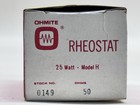 Ohmite 0149 Rheostat 50 Ohm 25w Model H Wirewound Nos Usa Control
