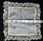 Antique Silk   Lace Handkerchief Hankie Bridal Wedding Baptismal Christening A12