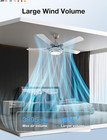 Ceiling Fan With Lights Remote Control  52 Inch  Brushed Nickel  5-blades 