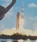 1972 Nasa Apollo 16 Saturn V Rocket Launch Liftoff Lagoon Gpo Press Litho 8x10