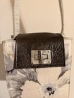 Tina Frantz Artisanal Eco-luxury Canvas Floral Handbag     Silver Turnlock Accent