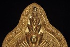 Tibetan Bronze 24k Gold Gilt 1000 Arm Avalokitesvara Kwan-yin Guanyin Statue