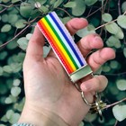 Mini Inclusive Keychain  pride Flag Key Holder lgbtq  Gift Key Chain Finger Size