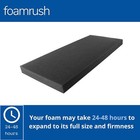 Foamrush 27  X 75  Charcoal High Density Upholstery Foam Cushion Medium Firm Usa