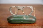 Vintage Bausch Lomb Motorcycle Goggles Eyeglasses Wwii Military Antique