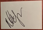 Nita Strauss Signed 4x6 Green Index Card - Alice Cooper Interest