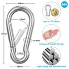 Small Carabiners  Stainless Steel Caribeener Clips 1 57 Inch Small  Silver