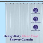 Strongest Heavy-duty Clear Vinyl Shower Curtain Liner    72 Inches X 72 Inches    