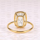 Antique 4 Ct Cushion Cut Lab Grown Diamond Vvs 14k Yellow Gold Engagement Ring
