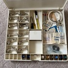 Vintage Bernina 930 Accessories Box With 12 Presser Feet  Tools Bobbins Needles