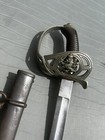 Ww1 Imperial German Regiment Cavalry Sword With Scabbard Great War Antique Rare