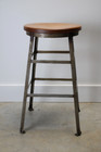 Vintage Iron And Wood Stool