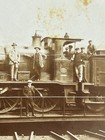 Vintage Rppc Postcard Train Steam Engine Locomotive Crew Close Up Photo Awesome