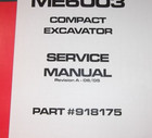 Mustang Me6003 Compact Excavator Service Repair Shop Workshop Manual Book
