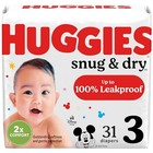 Huggies Snug   Dry Baby Diapers  Size 3  16-28 Lbs   31 Ct