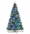 Costway 8 Ft  Pre-lit Led Premium Hinged Artificial Christmas Tree With 750 Led