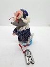 Vintage Sewing Mouse Rotary Tape Measure 1 5m Made In Japan Folding Scissors