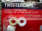 Danco White Twister Caps Screw-on Toilet Bolt Caps  88877