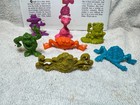 Vintage 1970s Freakies Complete Set Of 7 Solid Pvc Figures   Cereal Premiums