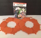 Pumpkin Foam Kids Craft Wreath 12    Lot Of 2 Plus 200 Halloween Foam Sticker   s