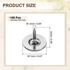 Uxcell 100pcs Upholstery Tacks  11mmx10mm Flat Head Thumb 11mmx10mm  Black