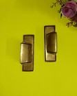 Brass Glass Door Pull Set Modern Cabinet Closet Knob Office Hardware Decor Aj274