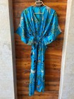 Indian Vintage 100  Cotton Long Beach Maxi Kaftan Dress One Size Caftan Kimono