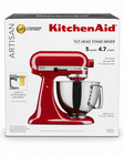 Kitchenaid Artisan 5 Qt Tilt-head Stand Mixer Red W  Stainless Steel Bowl