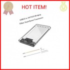 2 5  External Hard Drive Enclosure  Sata To Usb 3 1 Tool-free Clear For 2 5 Inch