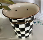 Mackenzie-childs Hand Painted Courtly Check Wine Cooler new