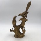 Old Chinese Dynasty Bronze Bronze Feng Shui Animal Double Bird Statue Ancient